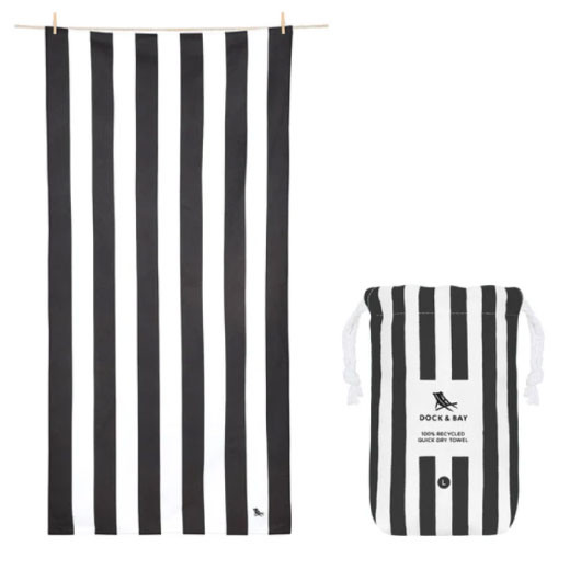 Dock and Bay Quick Dry Towels Black